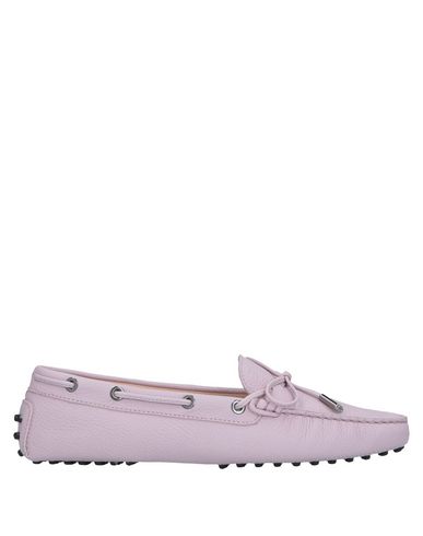 TOD'S TOD'S WOMAN LOAFERS LILAC SIZE 5.5 LEATHER