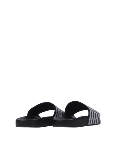 MARC JACOBS Black & Silver Textile Sandals in Black/Silver | ModeSens