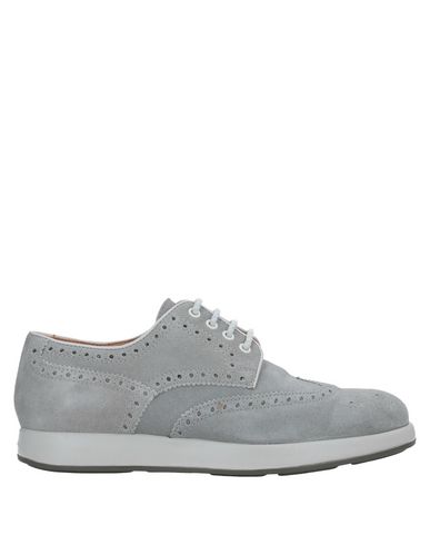 Santoni Laced Shoes In Light Grey