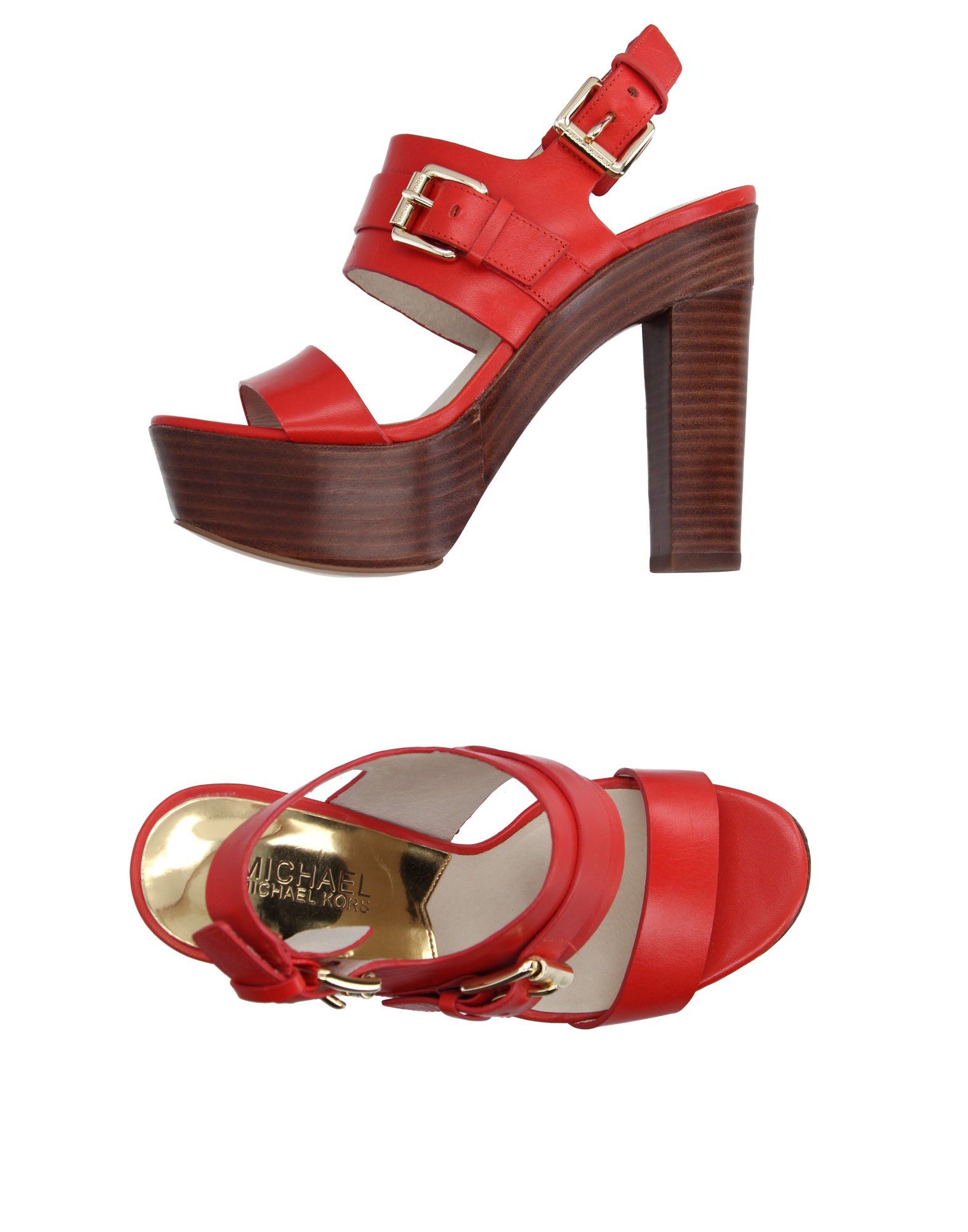 red michael kors sandals