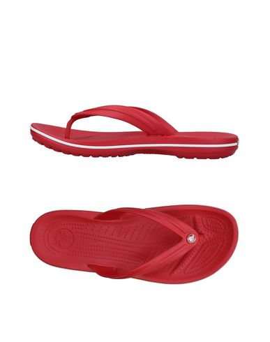 red croc flip flops