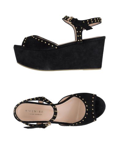 TWIN-SET Simona Barbieri Sandals Black Women TWIN-SET Simona Barbieri Sandals Black Women