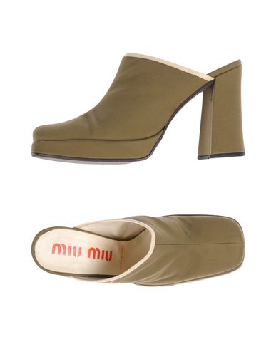 Zuecos Miu Miu Mujer - Zuecos Miu Miu - 11415013OV Verde militar Zuecos Miu Miu Mujer - Zuecos Miu Miu - 11415013OV Verde militar