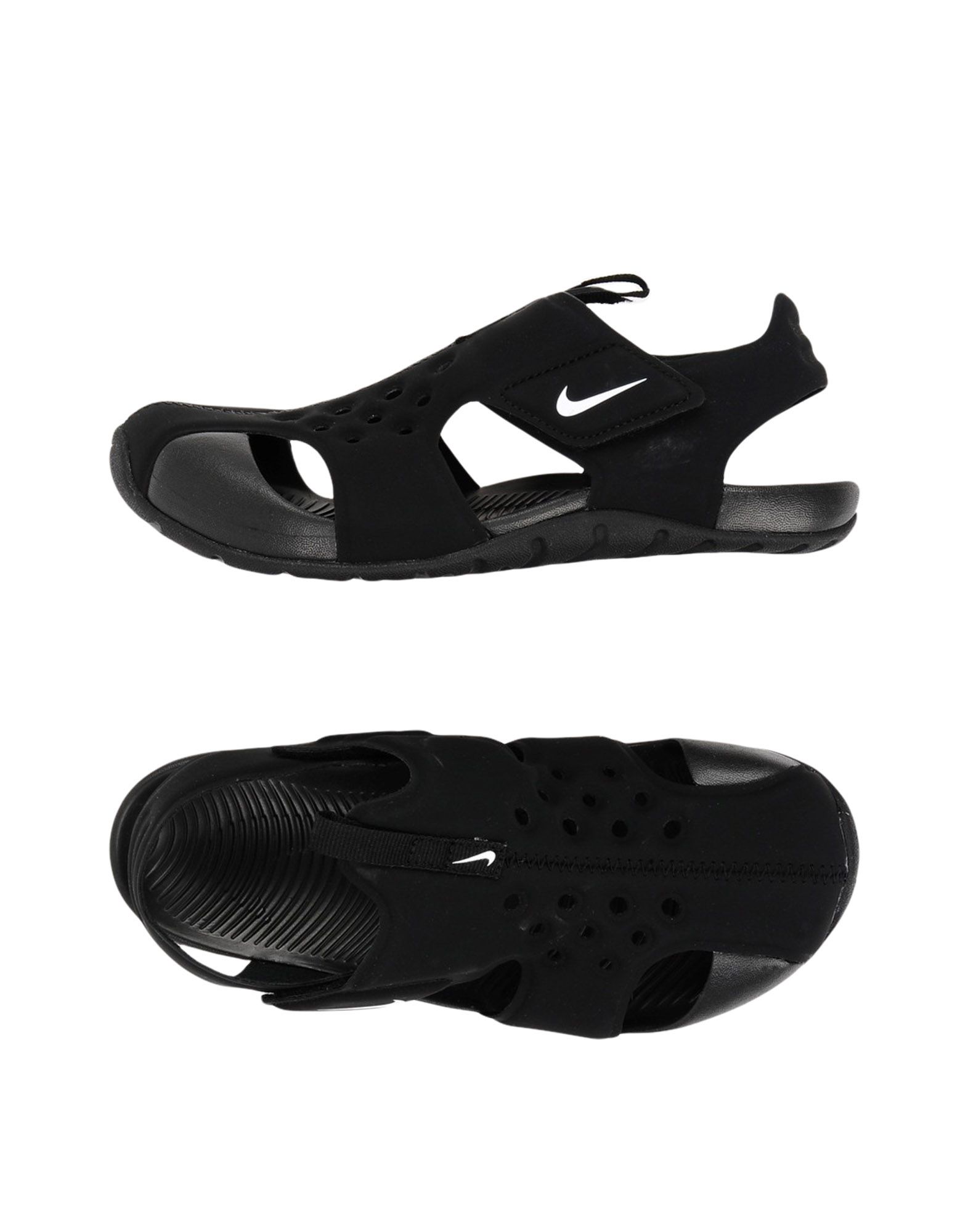 nike sandals white and black