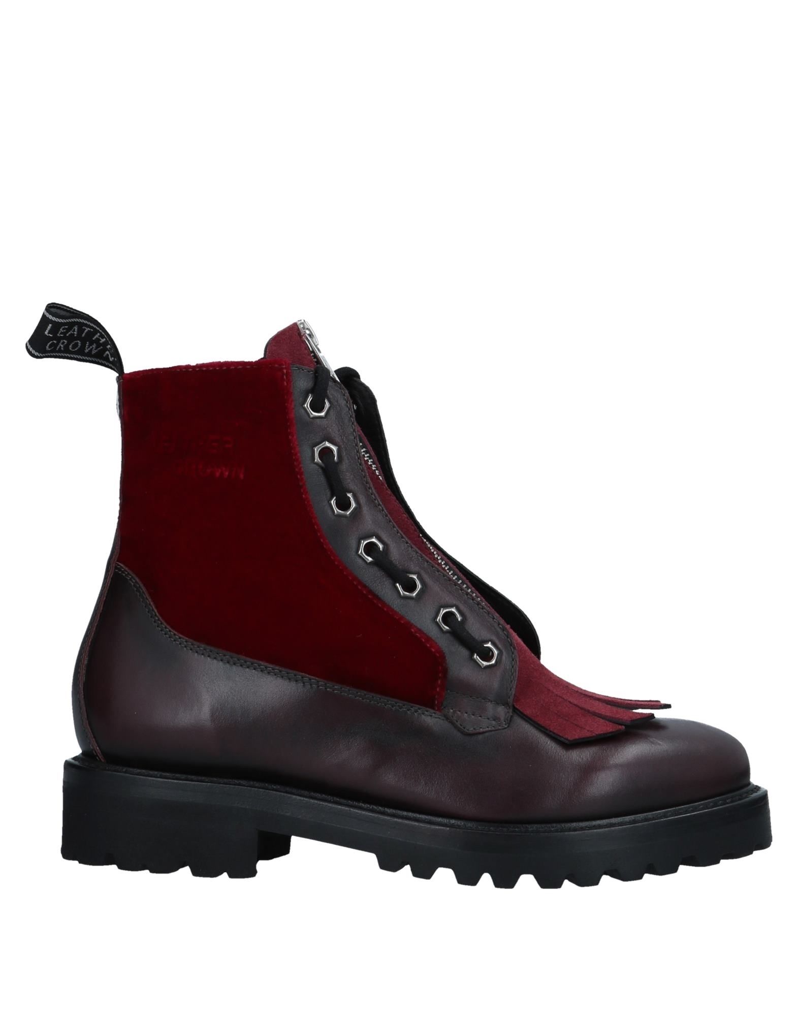 Bottine Leather Crown Crown Femme - Bottines Leather Crown Leather Bordeaux Dédouanement saisonnier 16e158 Bottine Leather Crown Crown Femme - Bottines Leather Crown Leather Bordeaux Dédouanement saisonnier 16e158