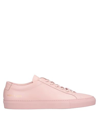 Common Projects Pastel Pink Achilles Low-top Leather Sneakers In Pastel Pink
