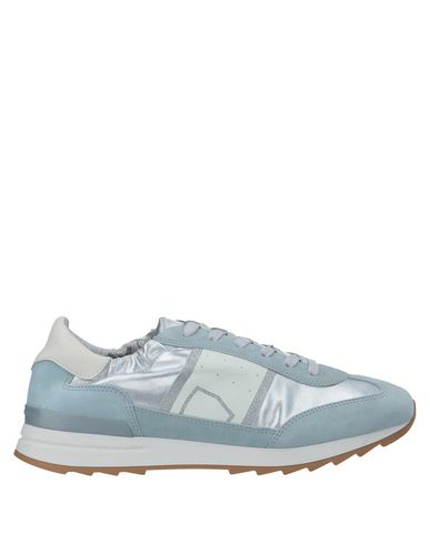 PHILIPPE MODEL PHILIPPE MODEL WOMAN SNEAKERS SKY BLUE SIZE 8 SOFT LEATHER, TEXTILE FIBERS,11602930FO 3