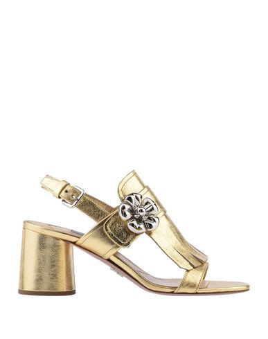 prada sandals gold