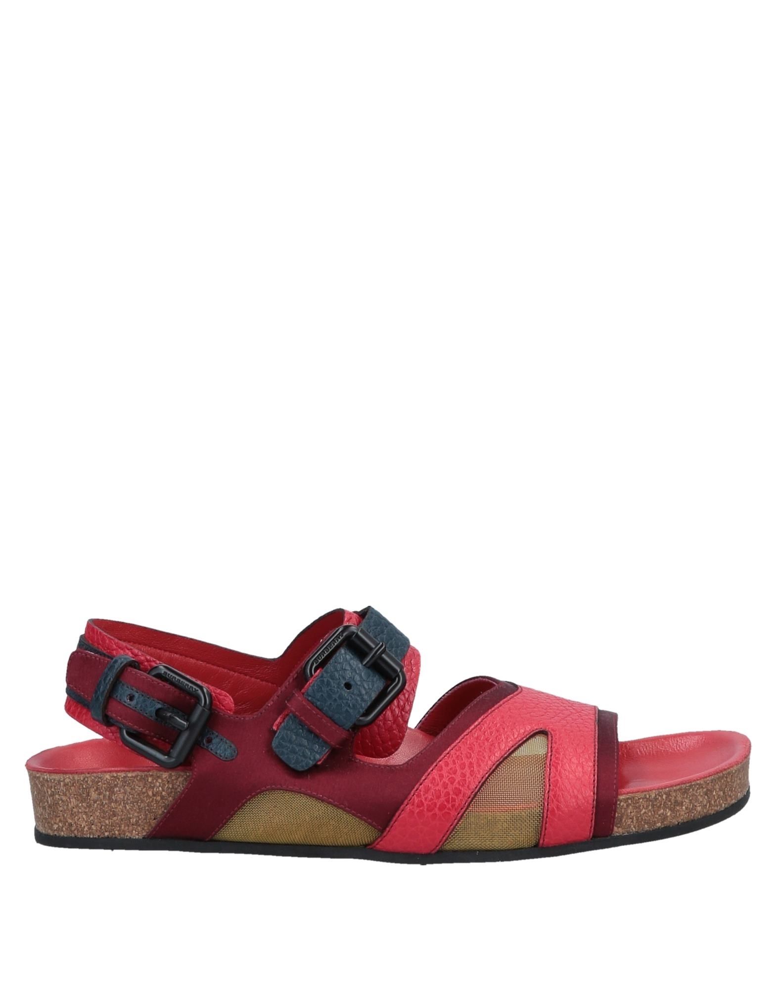 burberry sandals red