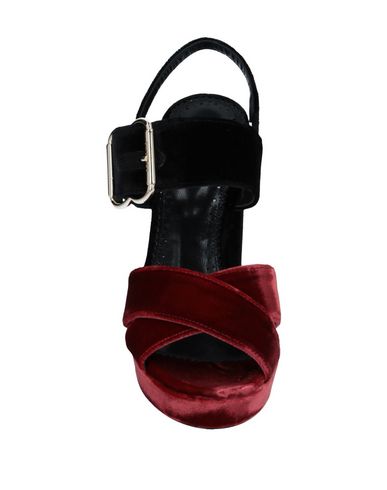 Shop Twinset Woman Sandals Brick Red Size 8 Textile Fibers