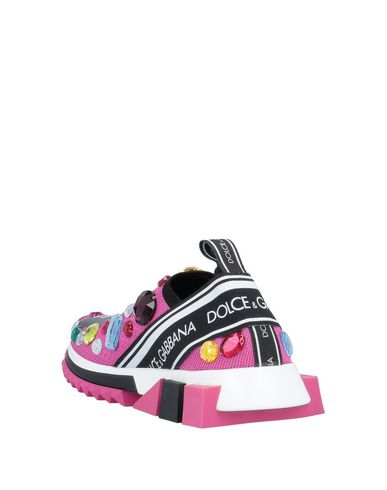 Shop Dolce & Gabbana Woman Sneakers Fuchsia Size 7.5 Polyester, Polyamide, Elastane, Viscose, Cotton In Pink