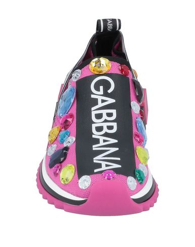 Shop Dolce & Gabbana Woman Sneakers Fuchsia Size 7.5 Polyester, Polyamide, Elastane, Viscose, Cotton In Pink