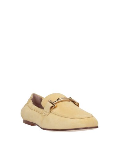 Shop Tod's Woman Loafers Yellow Size 8 Soft Leather