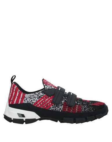 red and black prada sneakers