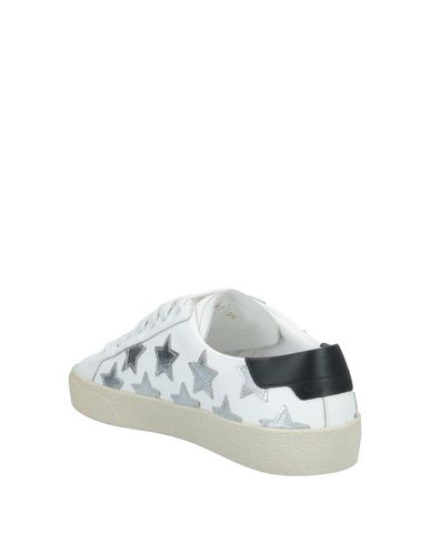 Shop Saint Laurent Woman Sneakers White Size 10 Soft Leather
