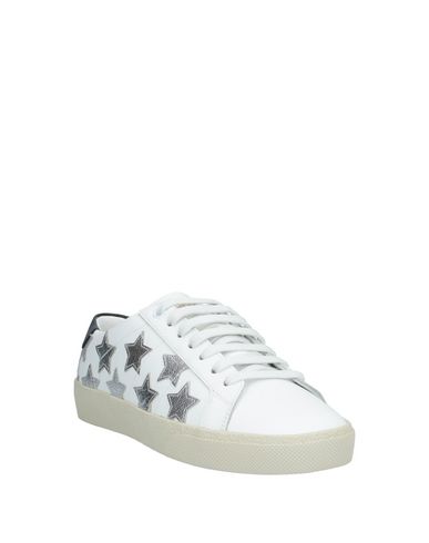 Shop Saint Laurent Woman Sneakers White Size 6 Soft Leather