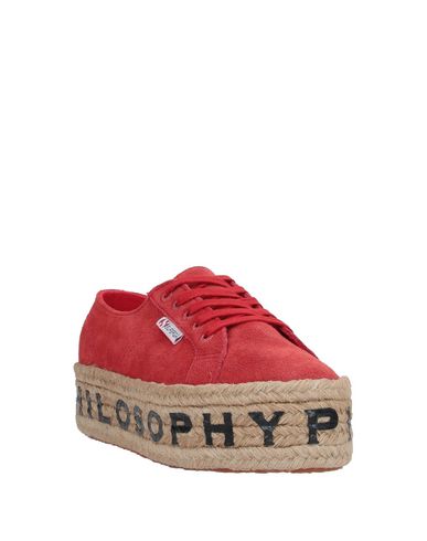 Shop Superga X Philosophy Di Lorenzo Serafini Woman Sneakers Red Size 8 Soft Leather, Textile Fibers