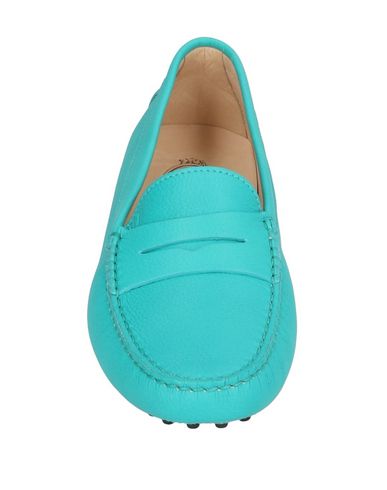 Shop Tod's Woman Loafers Turquoise Size 5.5 Calfskin In Blue