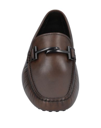 Tod's Man Loafers Dark Brown Size 7 Soft Leather In Brown