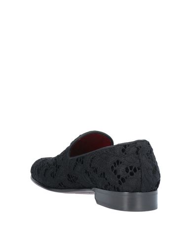 Dolce & Gabbana Black Floral Jacquard Slippers Loafers Shoes In Black