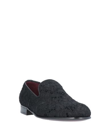 Dolce & Gabbana Black Floral Jacquard Slippers Loafers Shoes In Black