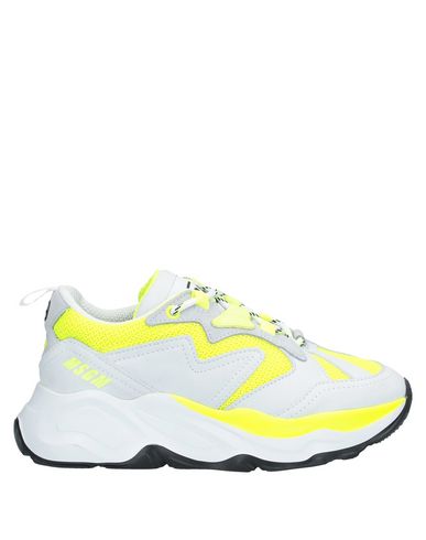 MSGM MSGM WOMAN SNEAKERS YELLOW SIZE 9 SOFT LEATHER, TEXTILE FIBERS,11781943XR 13