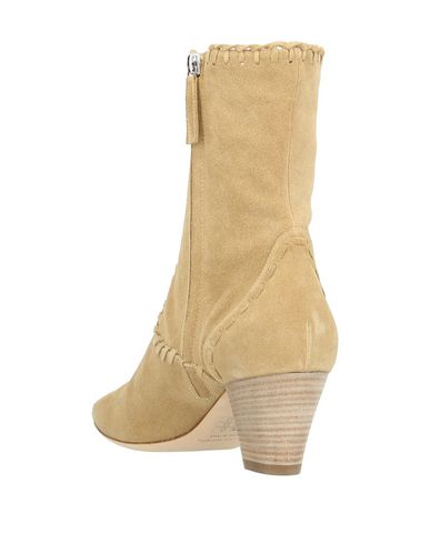 Shop Alberta Ferretti Woman Ankle Boots Sand Size 6 Soft Leather In Beige