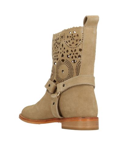 TWINSET TWINSET WOMAN ANKLE BOOTS SAND SIZE 9 SOFT LEATHER 11786083PK 8