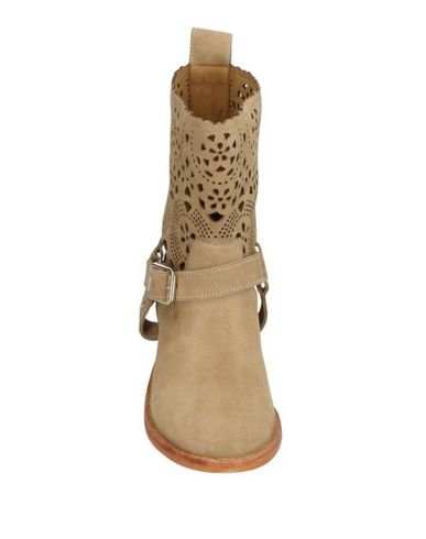 TWINSET TWINSET WOMAN ANKLE BOOTS SAND SIZE 9 SOFT LEATHER 11786083PK 8