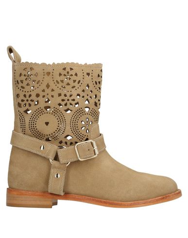 TWINSET TWINSET WOMAN ANKLE BOOTS SAND SIZE 9 SOFT LEATHER,11786083PK 8