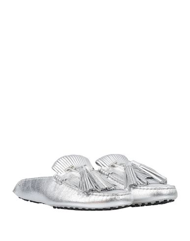 Shop Tod's Woman Mules & Clogs Silver Size 6.5 Soft Leather
