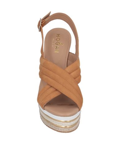 Shop Hogan Woman Sandals Beige Size 7.5 Soft Leather