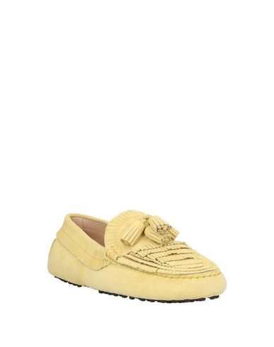 Shop Tod's Woman Loafers Yellow Size 5.5 Soft Leather