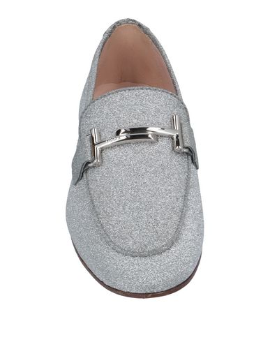 TOD'S TOD'S WOMAN LOAFERS SILVER SIZE 7 CALFSKIN 11797082SR 5