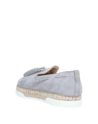 Shop Tod's Woman Espadrilles Grey Size 8 Leather