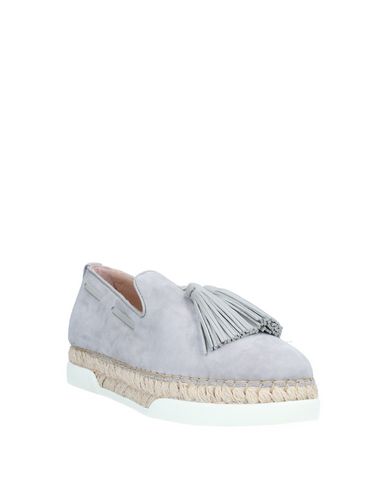 Shop Tod's Woman Espadrilles Grey Size 8 Leather