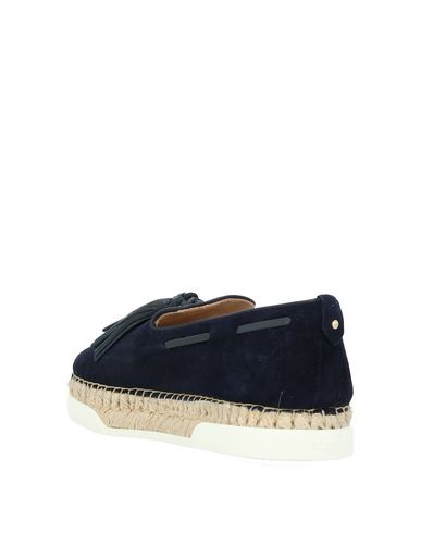 Shop Tod's Woman Espadrilles Midnight Blue Size 7.5 Leather