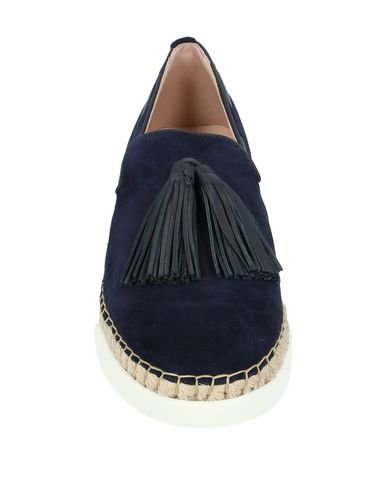 Shop Tod's Woman Espadrilles Midnight Blue Size 7.5 Leather