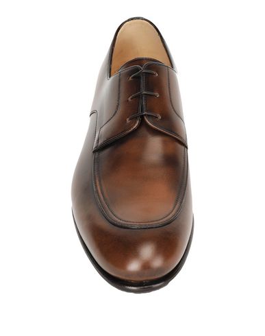 Shop A.testoni A. Testoni Man Lace-up Shoes Cocoa Size 7 Calfskin In Brown