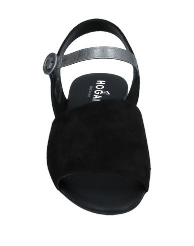 Shop Hogan Woman Sandals Black Size 7.5 Soft Leather