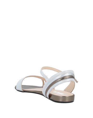 Shop Marc Ellis Woman Sandals Silver Size 7.5 Soft Leather