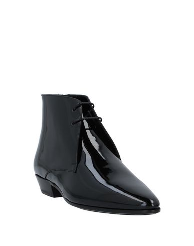 Shop Saint Laurent Woman Ankle Boots Black Size 7.5 Soft Leather