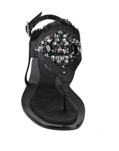 Shop Tosca Blu Woman Thong Sandal Black Size 7 Textile Fibers