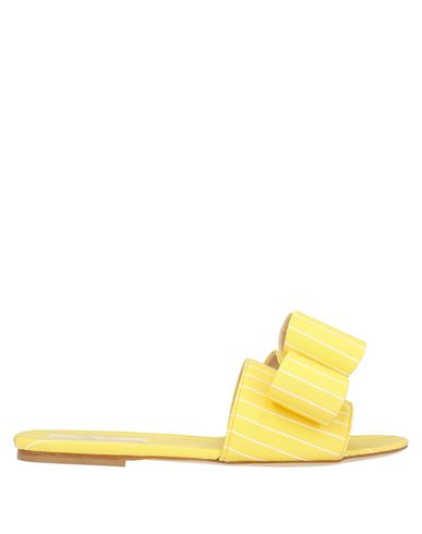 Shop Polly Plume Woman Sandals Yellow Size 5 Textile Fibers