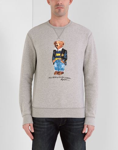 polo ralph lauren men's preppy bear fleece sweatshirt