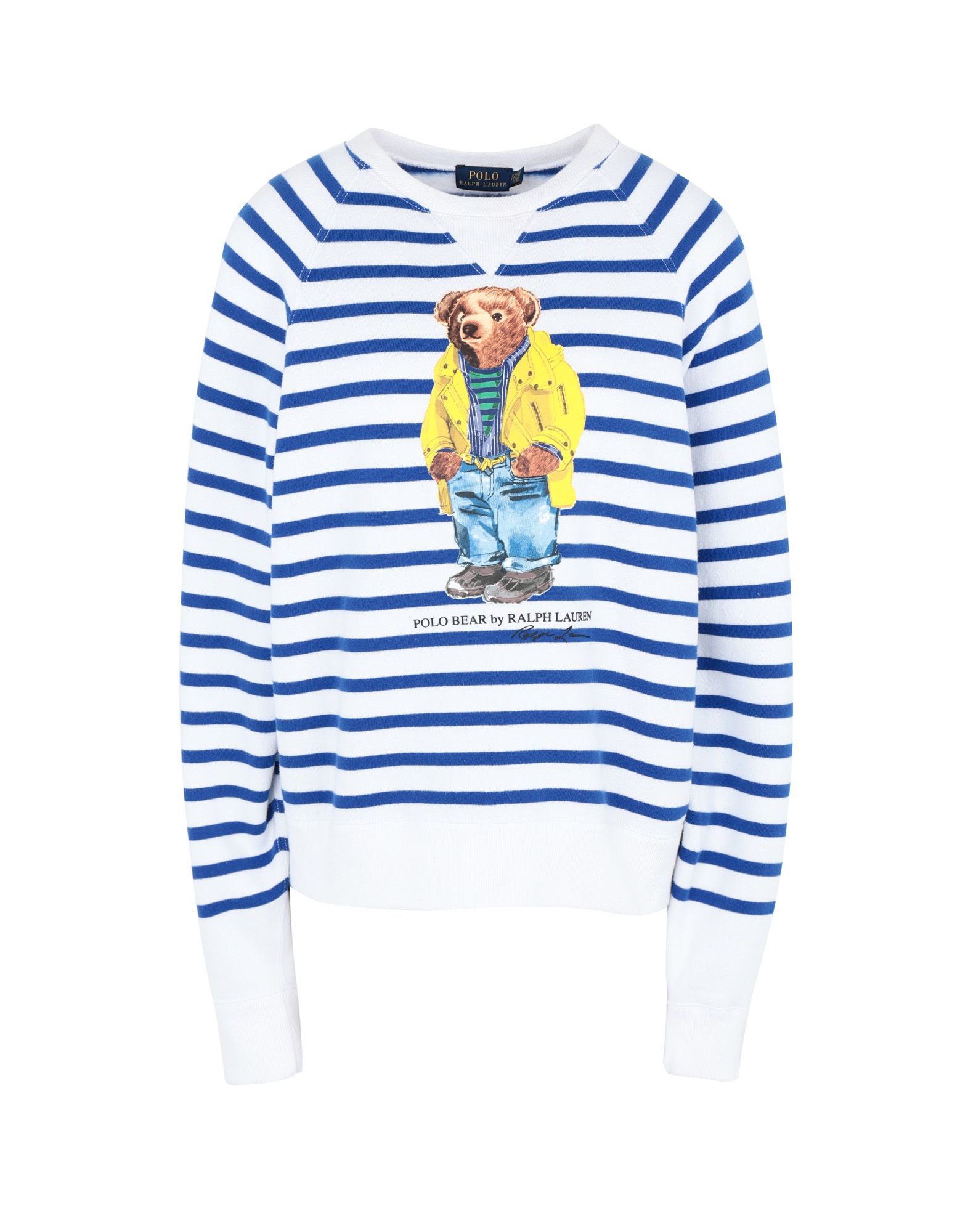 polo bear striped fleece shirt