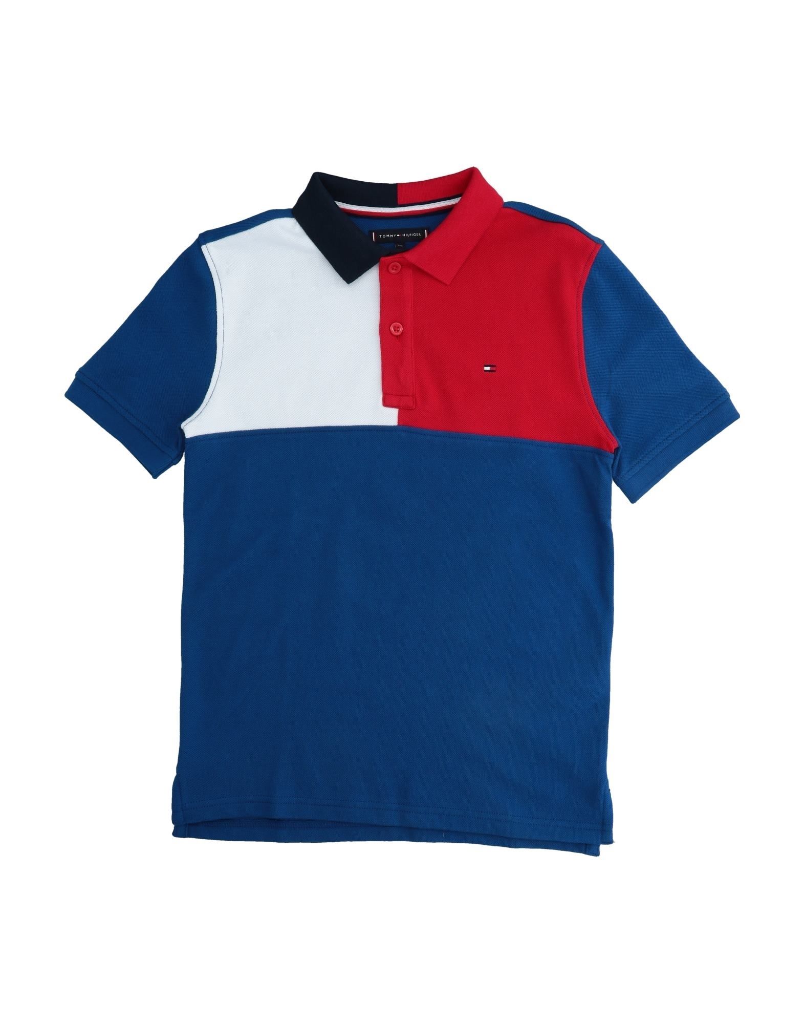 blue and red tommy hilfiger shirt