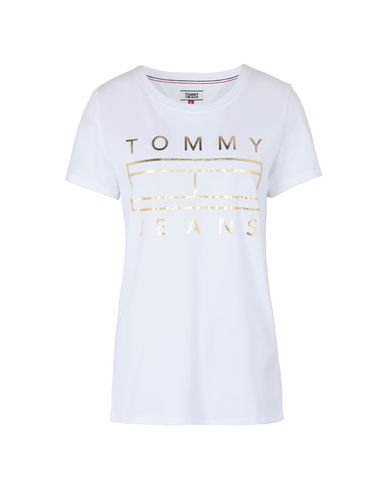 tommy jeans metallic logo t shirt