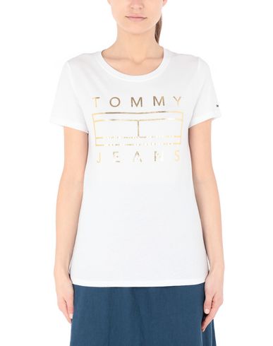 tommy jeans metallic logo t shirt