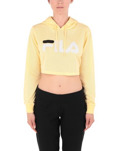 fila cropped hoodie yellow